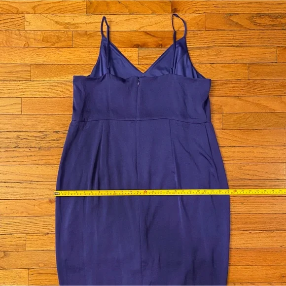 Express Satin Faux Wrap Maxi/Midi Dress - Picture 13 of 15